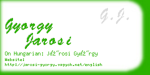 gyorgy jarosi business card